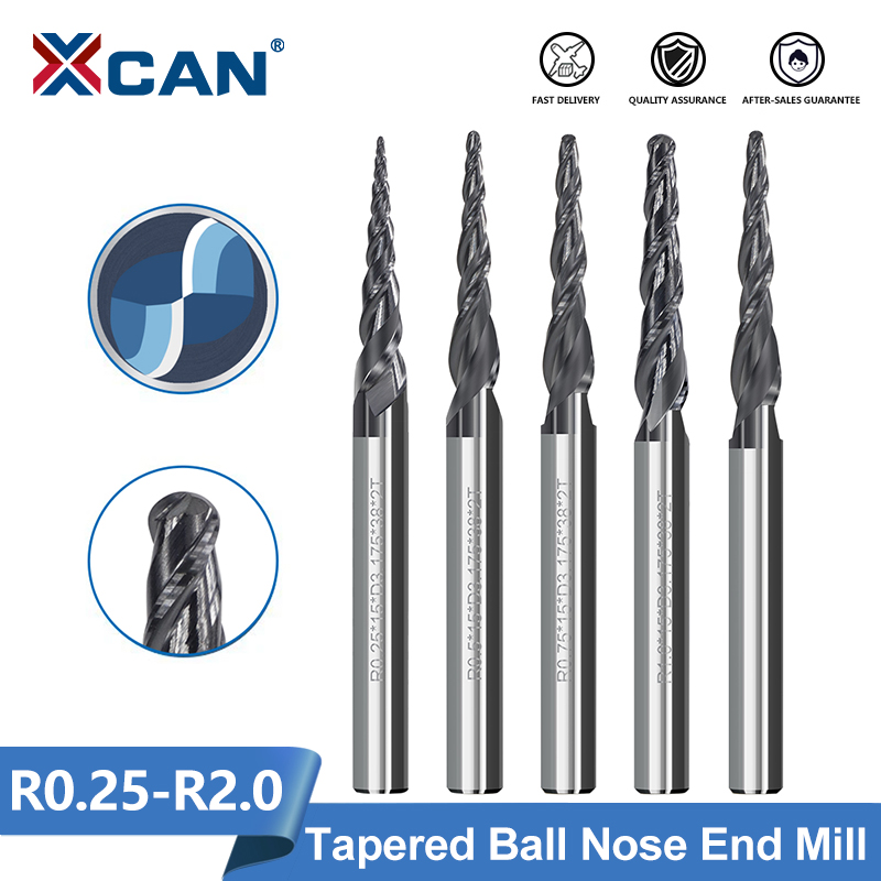 End Mill Set - قاطع طحن الخشب XCAN ، الأنف