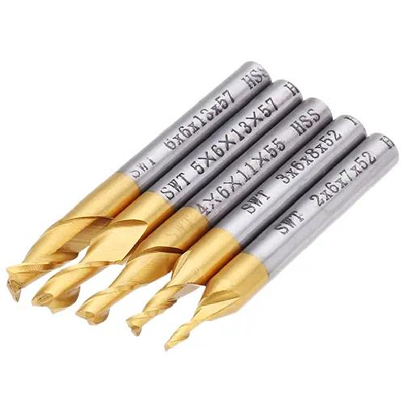 End Mill Set - 5 قطعة 2 الناي نهاية قاطعة