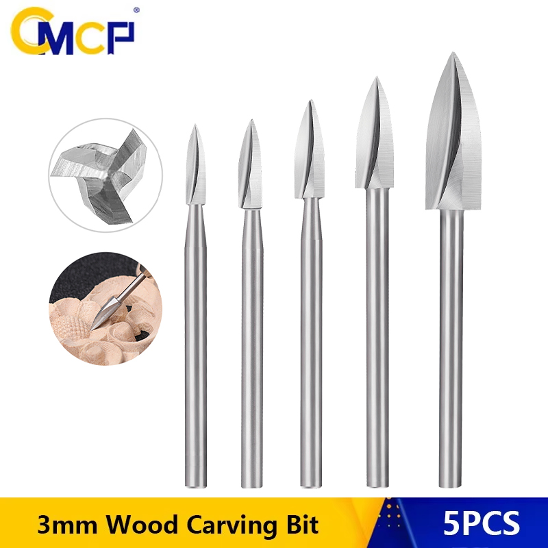 End Mill Set - CMCP 5 قطعة الخشب نحت لقمة