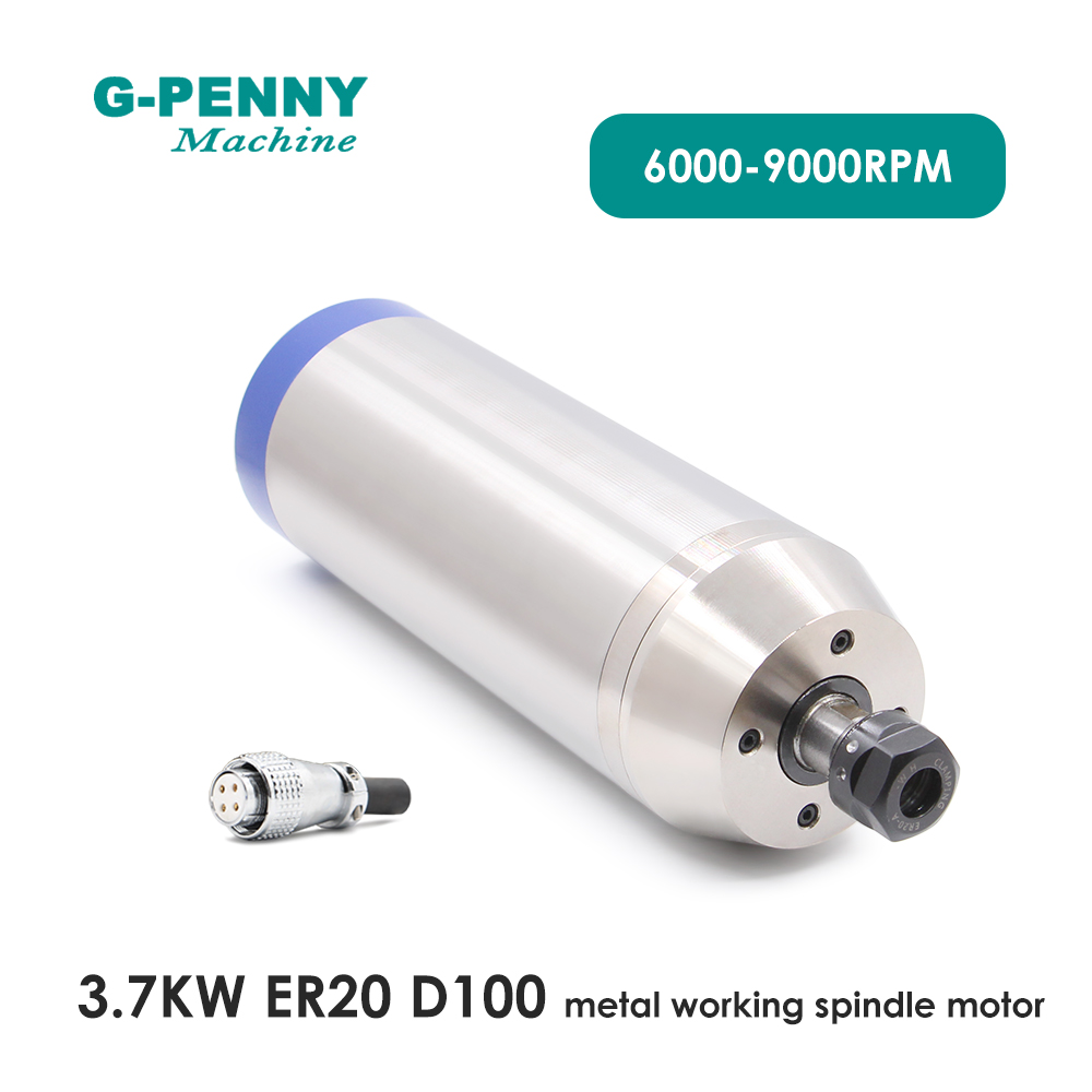 Water Cooled Spindle - محرك G-PENNY 3.7kw ER20 لتشغيل المعادن،