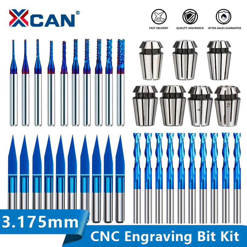 End Mill Set - XCAN CNC راوتر بت نهاية مطحنة