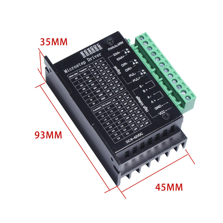 محرك متدرج سائق TB6600 4A 9-42 - مراجعة Stepper Motor Nema17 وسعره