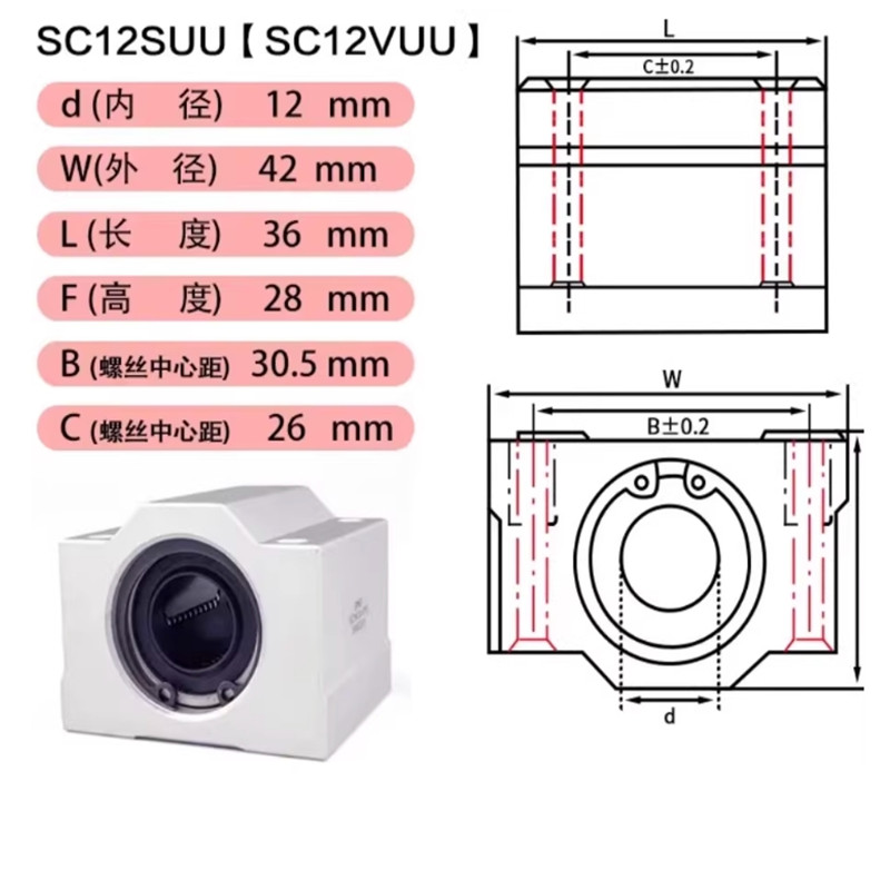 1 قطعة SCS6UU SCS8UU SCS10UU S - مراجعة Linear Rod 8Mm وسعره