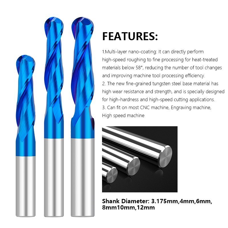 XCAN الكرة الأنف نهاية مطحنة 3 - مراجعة End Mill Set وسعره